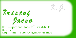 kristof jacso business card